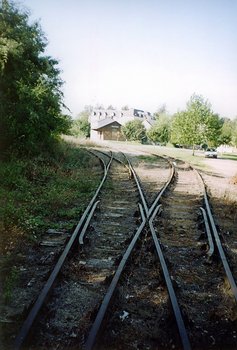 Aiguillages d'entre en gare de Pellevoisin (Indre) - Photo : Eliane